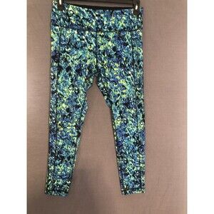 SOMA SPORT Printed High Rise Leggings Athletic Gym Running Ankle Blue Multi M